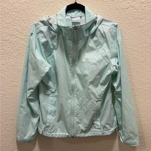 Columbia Women's Light Blue Rain Jacket